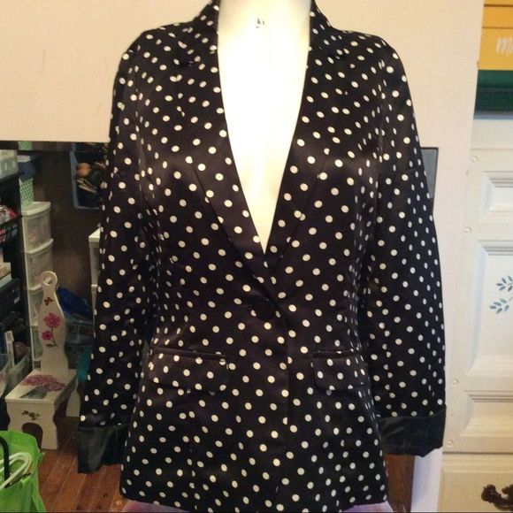 Dynamite size S. black / white Polkadot blazer - Picture 1 of 9